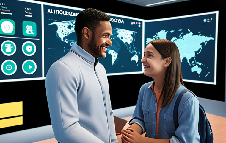 **

A futuristic classroom scene. An AI tutor avatar is interacting with a student via a holographic display. The student is smiling and engaged. Background shows personalized learning interfaces and data visualizations. Emphasize personalized learning, AI, and technology in education in the Portuguese context.

**